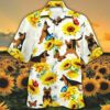 German Shepherd Dog Lovers Sun Flower Hawaiian Shirt