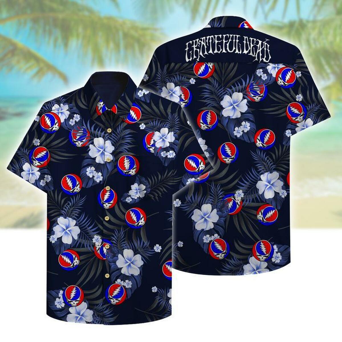 Grateful Dead Hawaiian Shirt Outfit Summer Beach