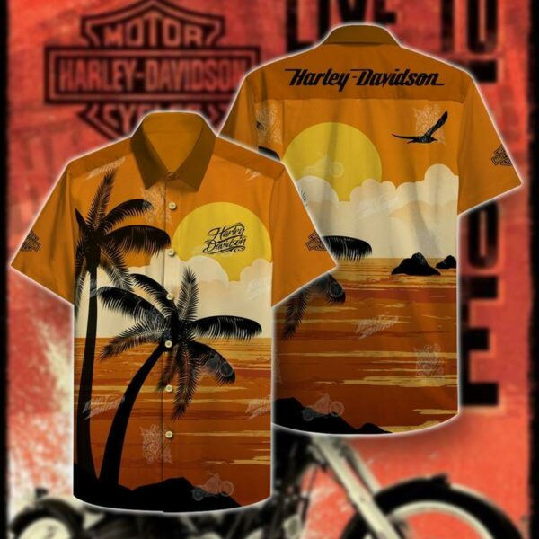 Harley Davidson Hawaiian Shirt Outfit Beach Summer