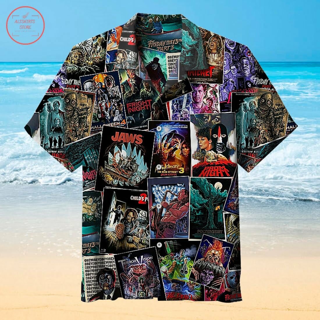 Horror Movie Characters Hawaiian Shirt