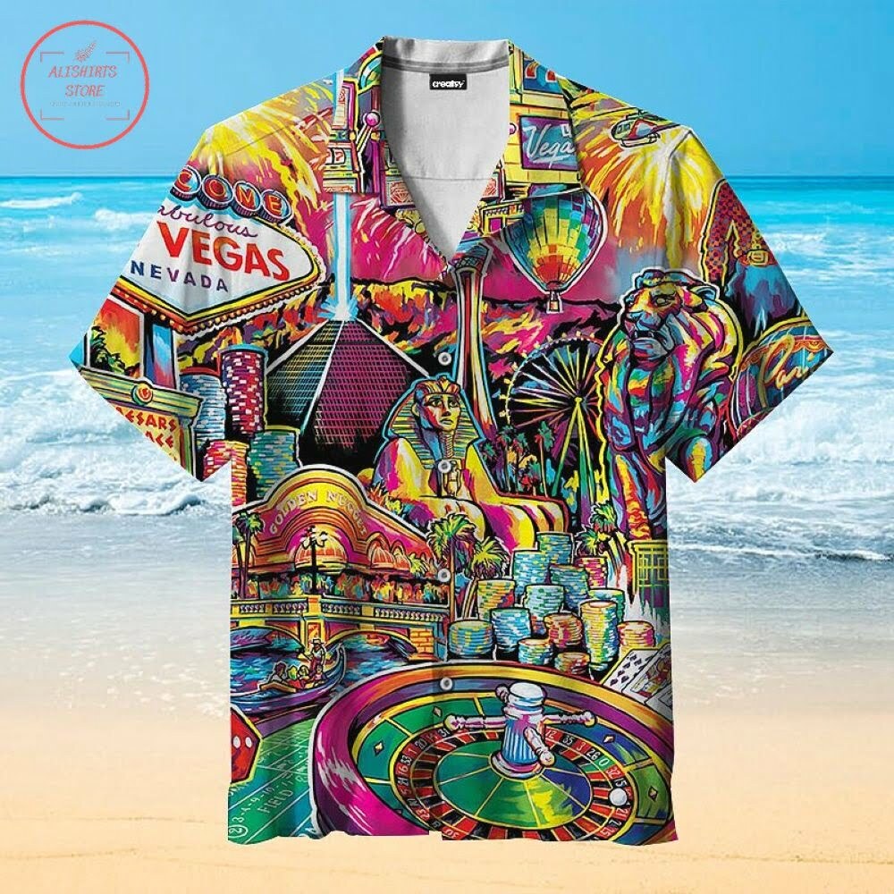 I Love Las Vegas Hawaiian Shirt Outfit Summer Beach