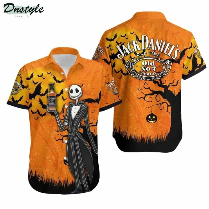 Jack Daniel'S Jack Skellington Hawaiian Shirt