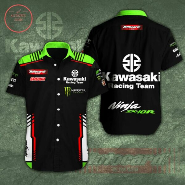 Kawasaki Ninja Zx10R Racing Team Hawaiian Shirt