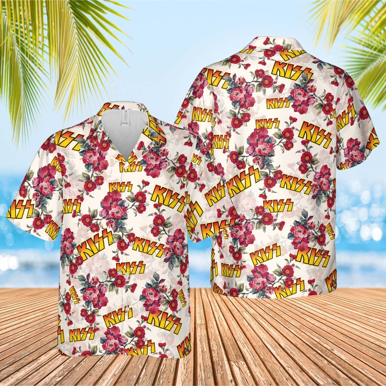 Kiss Rock Band Hawaiian Shirt Beach Outfit Summer