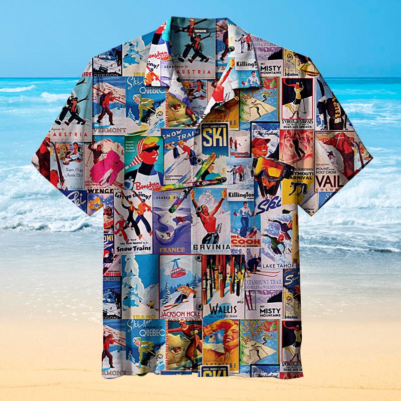 Let'S Go Skiing This Retro Hawaiian Shirt