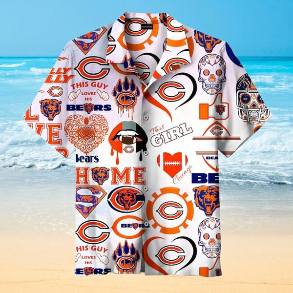 Love My Chicago Bears Art Hawaiian Shirt