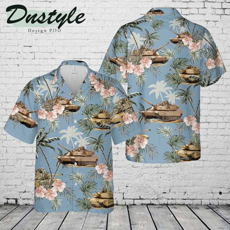 M1 Abrams Tank Hawaiian Shirt Beach Outfit Summer