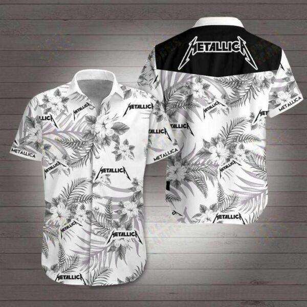 Metallica White Men Wear Combo Hawaiian Shirt