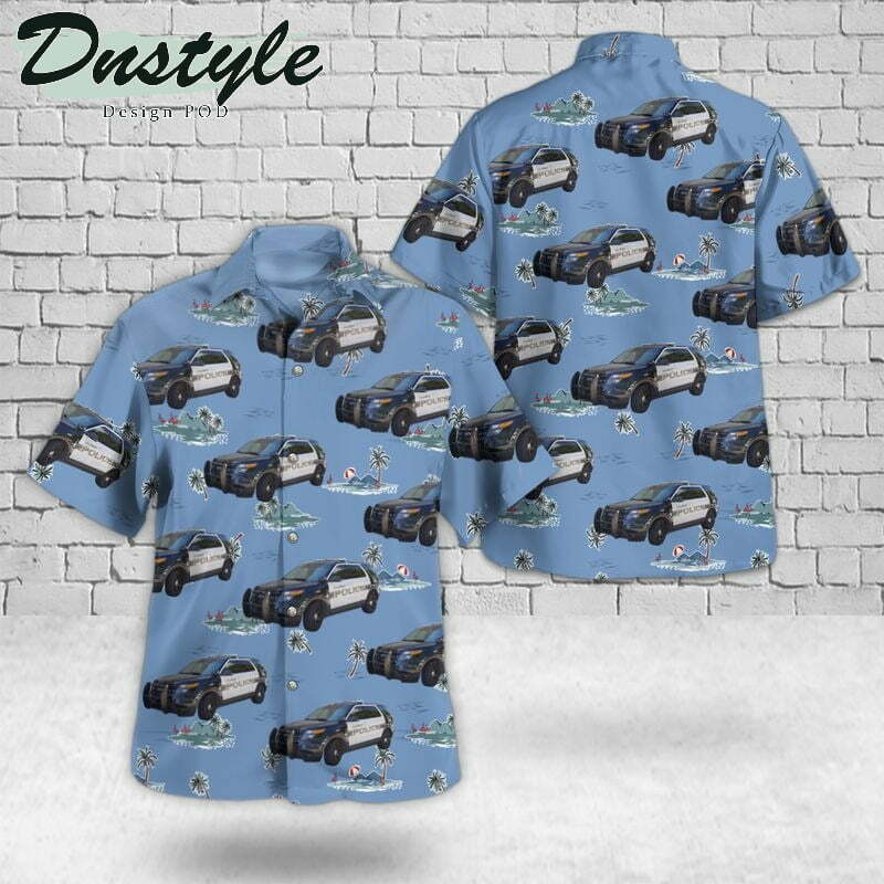 Miami Florida Miami Police Department Ford Police Interceptor Utility Hawaiian Shirt