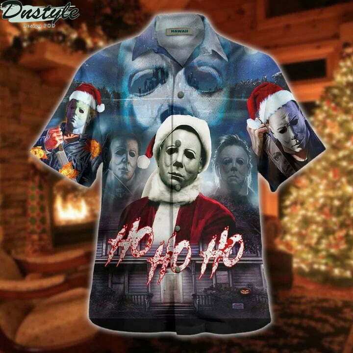 Michael Myers Ho Ho Ho This Is My Happy Face Hawaiian Shirt