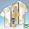 Miller Lite Light Yellow And White Coconut Hawaiian Shirt