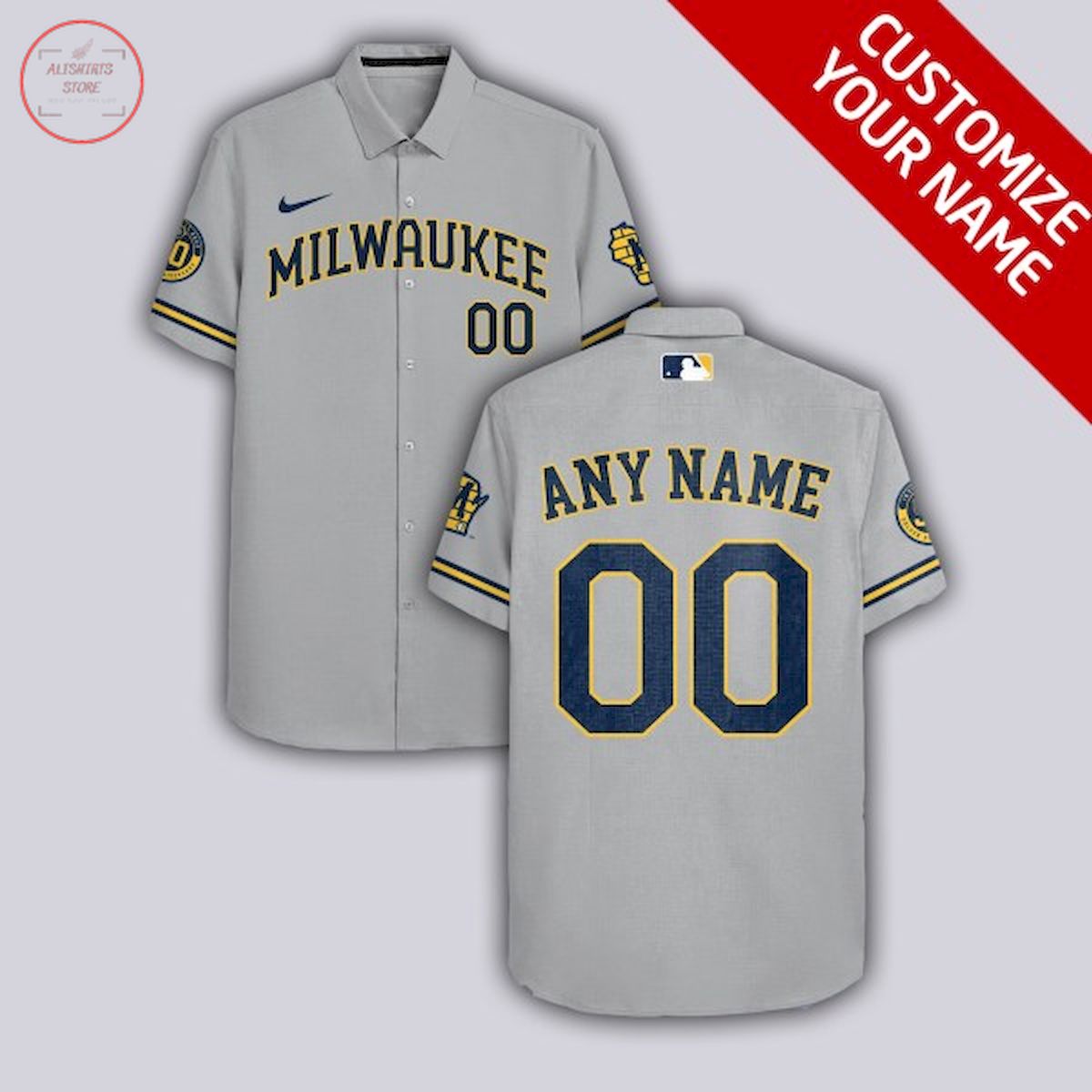 Milwaukee Brewers Personalized Hawaiian Shirt