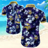 Minnesota Vikings Floral Dark Tone Hawaiian Shirt