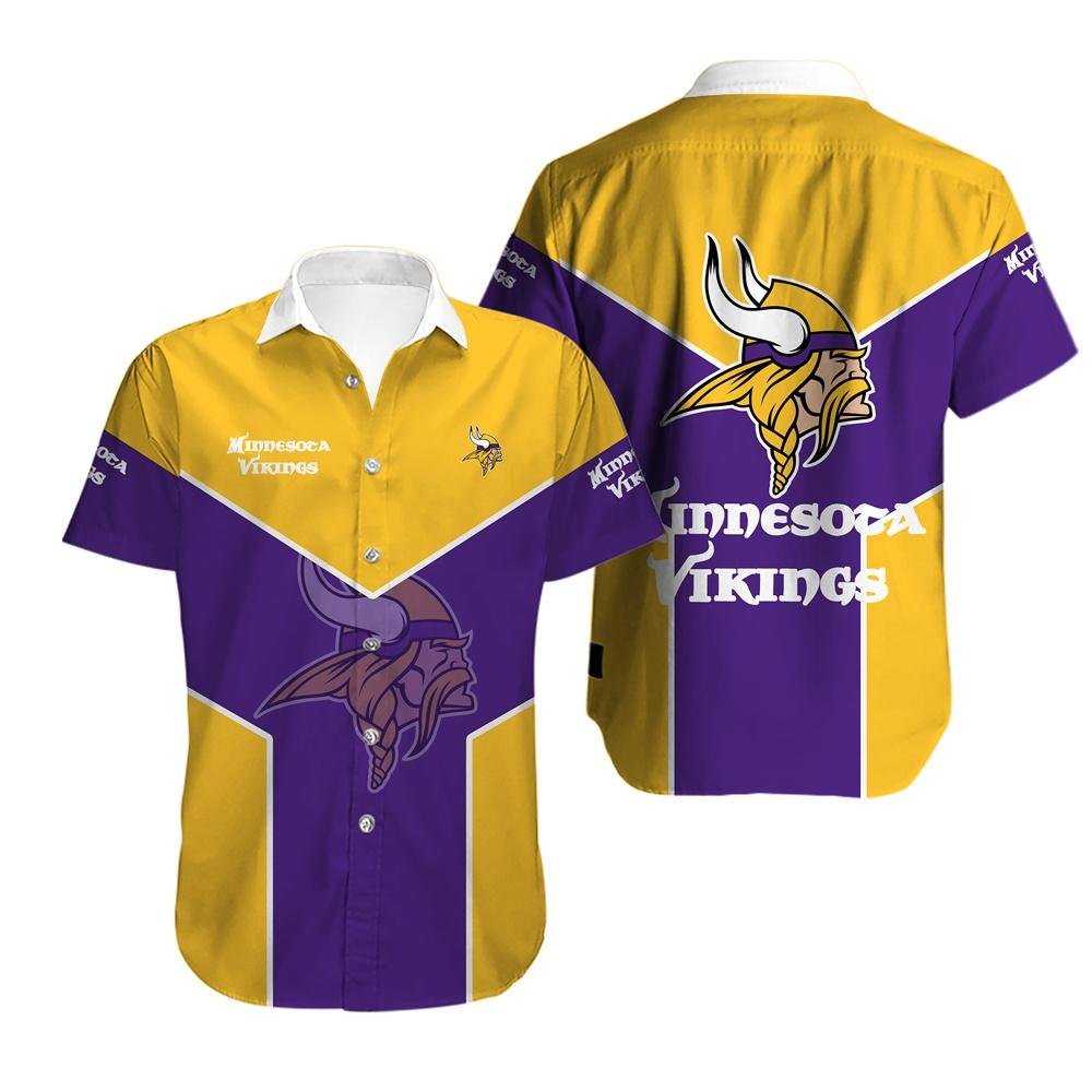 Minnesota Vikings Hawaiian Shirt Beach Outfit Summer