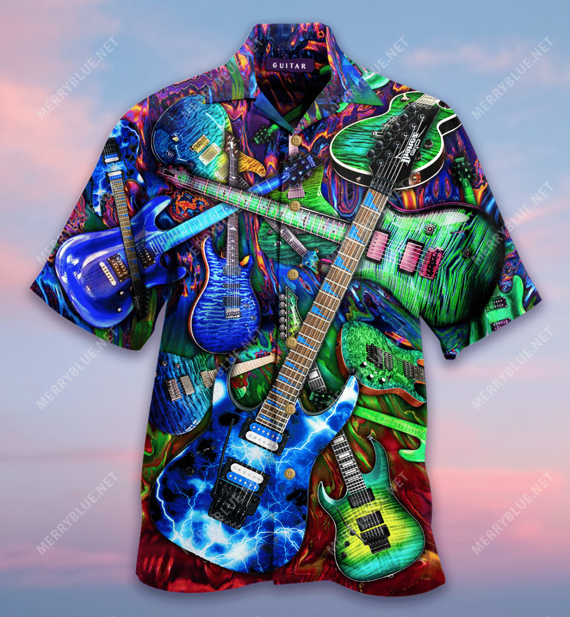 Music Is What Feelings Sound Like Guitar Hawaiian Shirt