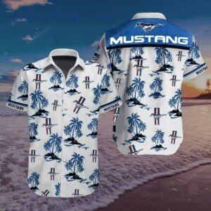 Mustang Hawaiian Shirt Summer Beach Outfit