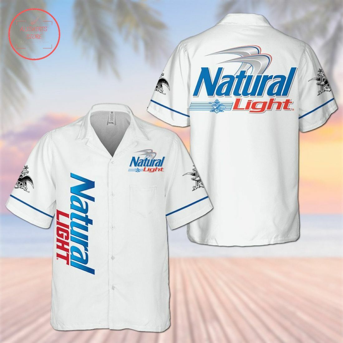 Natural Light Beer Hawaiian Shirt