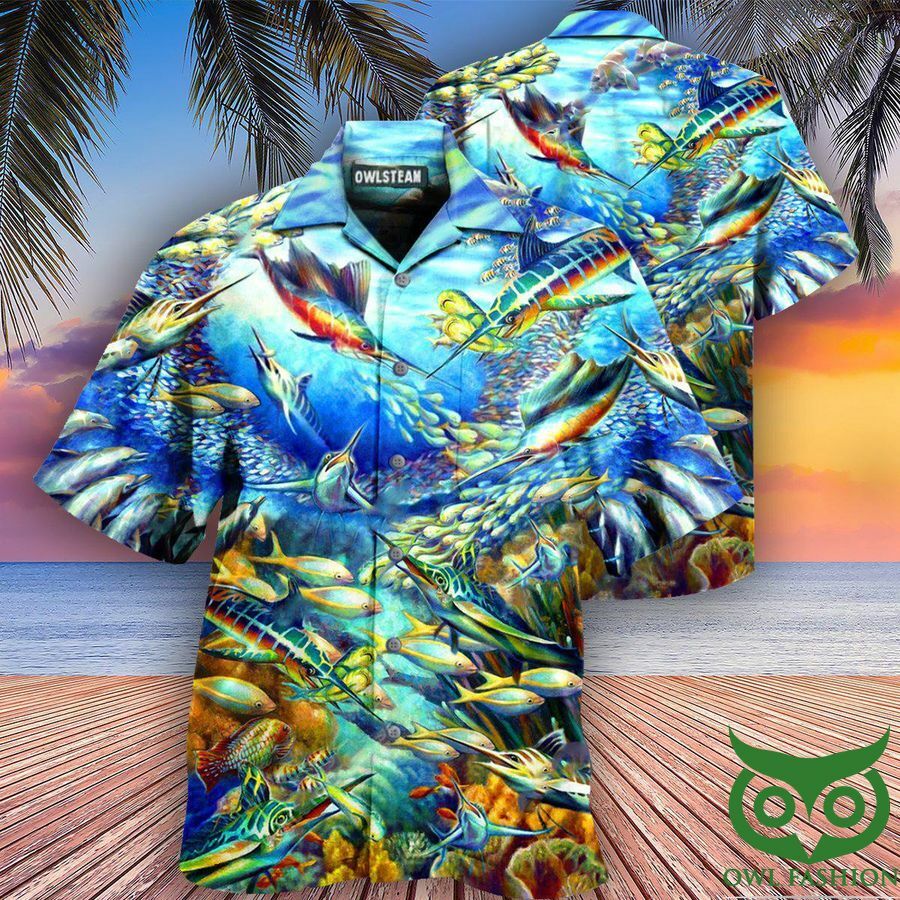 Ocean Marine Biology Swordfish Edition Hawaiian Shirt