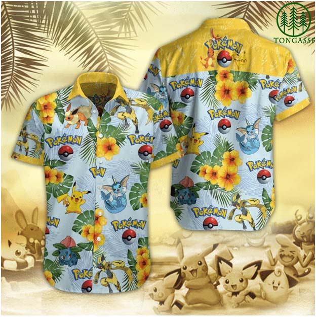 Pokemon Hawaiian Shirt Beach Summer Outfit