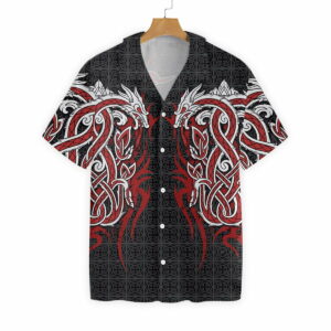 Red Dragon Tattoo Art Hawaiian Shirt