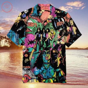 Retro Kiss Hawaiian Shirt Beach Summer Outfit