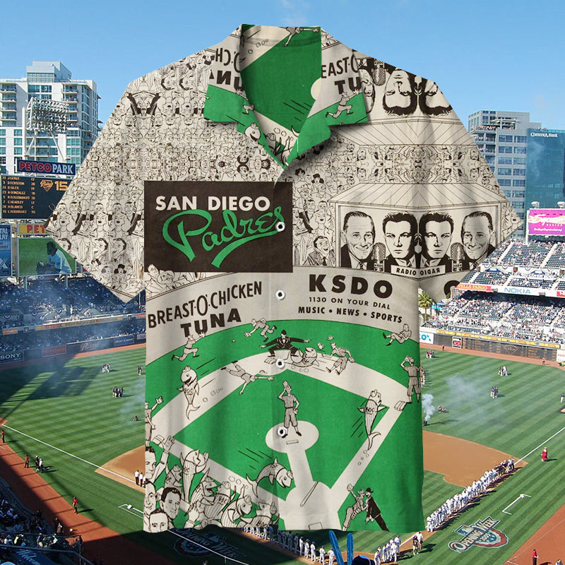 Retro San Diego Padres Hawaiian Shirt