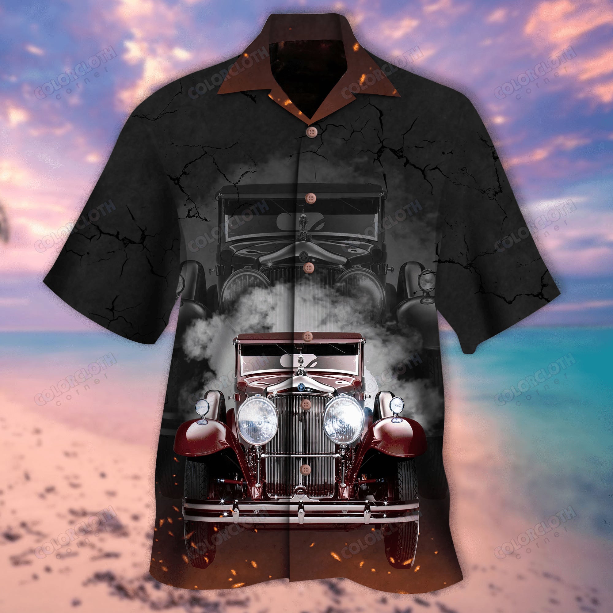 Rod Car Smog Hawaiian Shirt Beach Outfit Summer