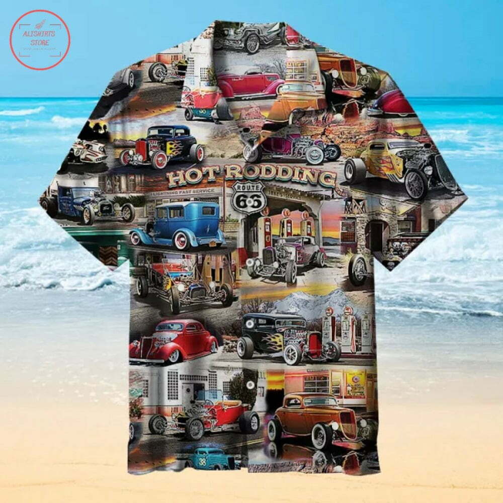 Rodding Pattern Hawaiian Shirt Summer Outfit Beach