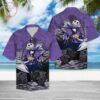 Skeleton Purple Hawaiian Shirt Outfit Summer Beach