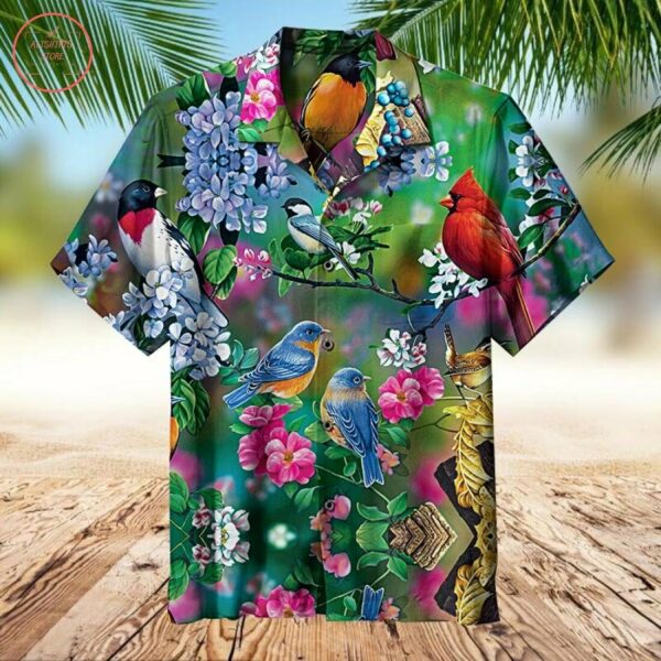 Songbird Collage Hawaiian Shirt Beach Summer Outfit