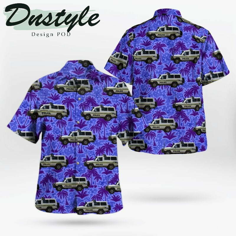 South Australia Police Sapol Toyota Land Cruisers Troop Carrier Hawaiian Shirt