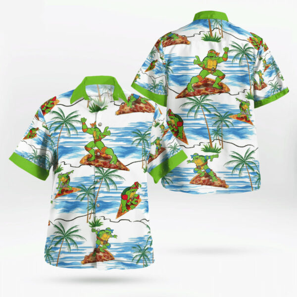 Tmnt Pizza Surfing Hawaiian Shirt