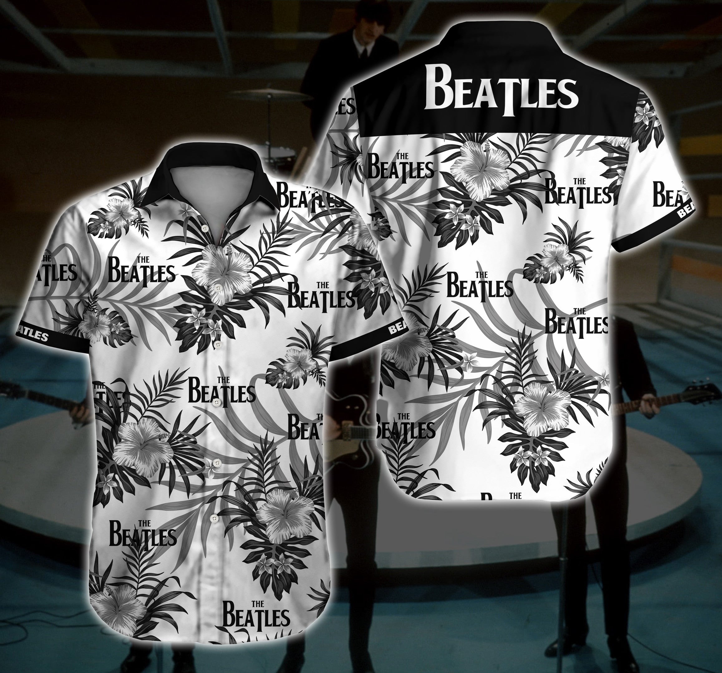 The Beatles Hawaiian Shirt Beach Outfit Summer