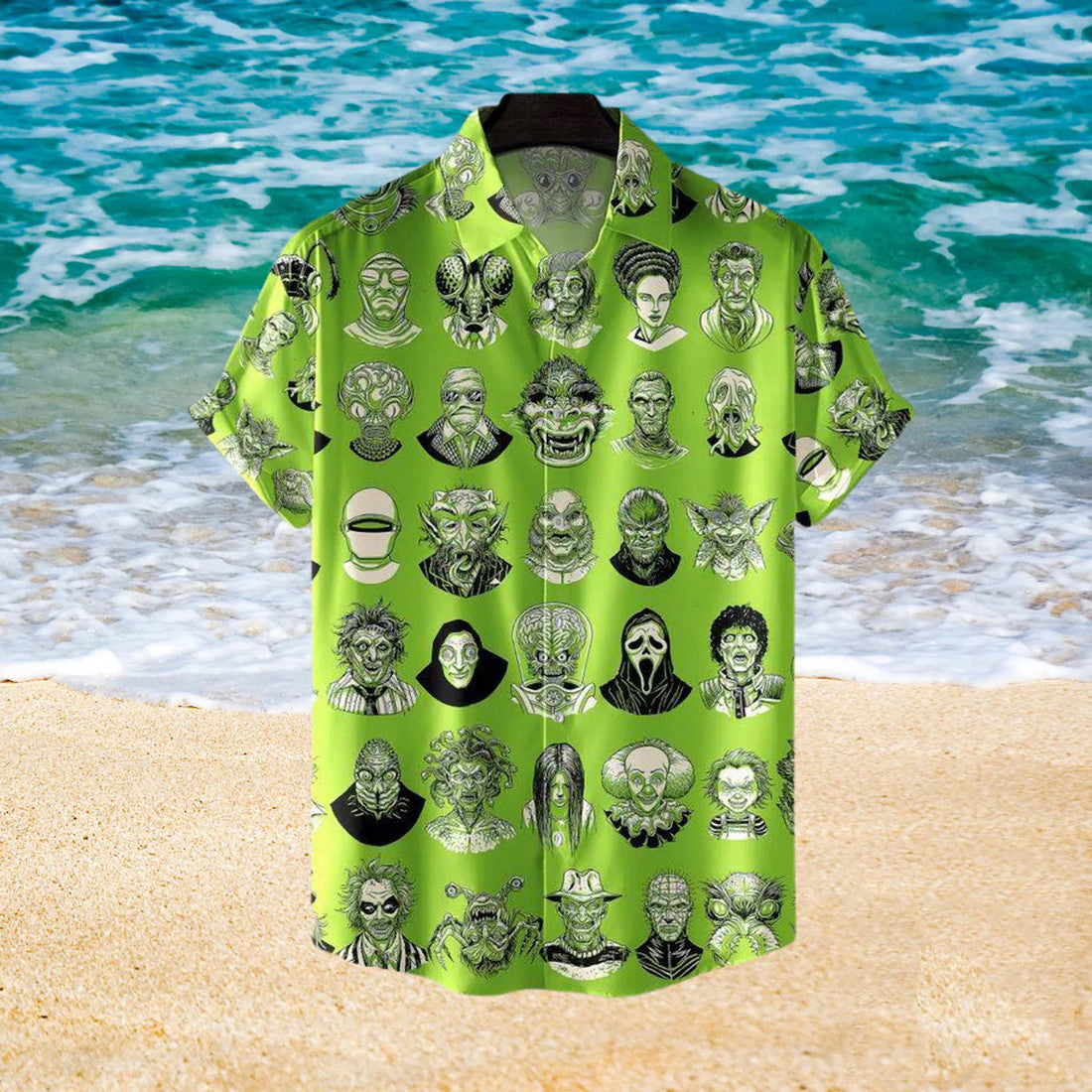 The Monsters Horror Character Face Style Hawaiian Shirt