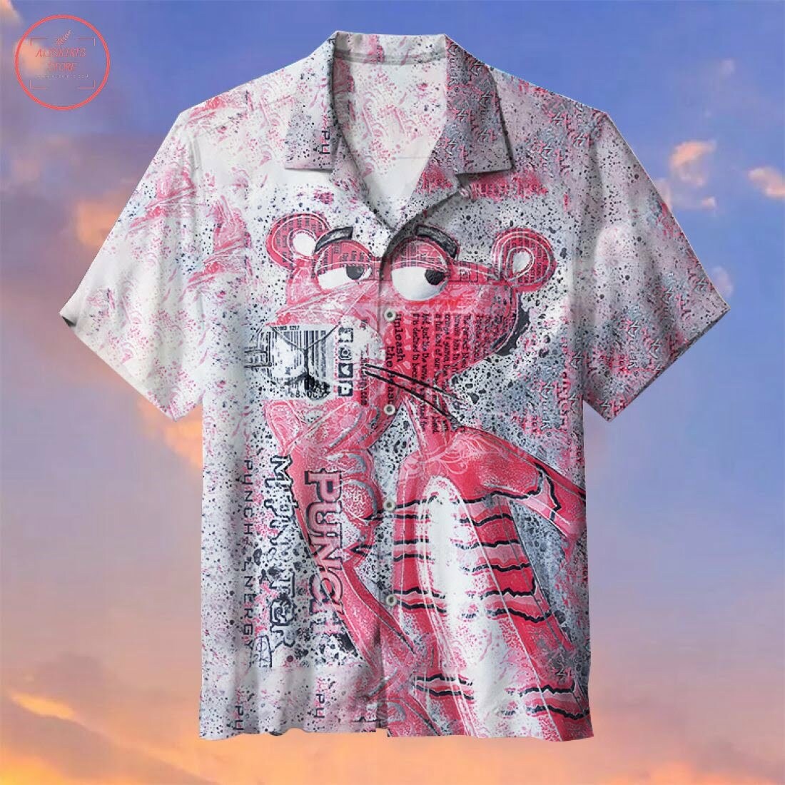 The Pink Panther In Pink Punch Hawaiian Shirt