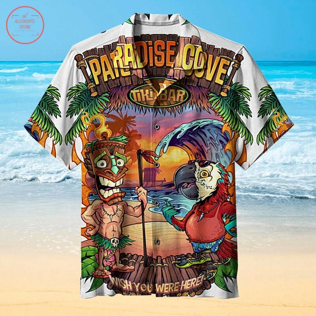 Tiki And Parrot Hawaiian Shirt Outfit Summer Beach