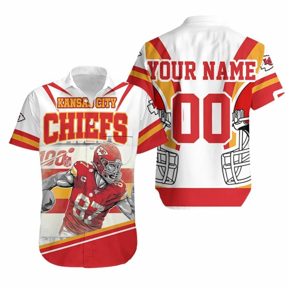 Travis Kelce 87 Kansas City Chiefs Custom Hawaiian Shirt