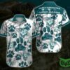 Turtles Lovers Foot Floral Teal Color Hawaiian Shirt