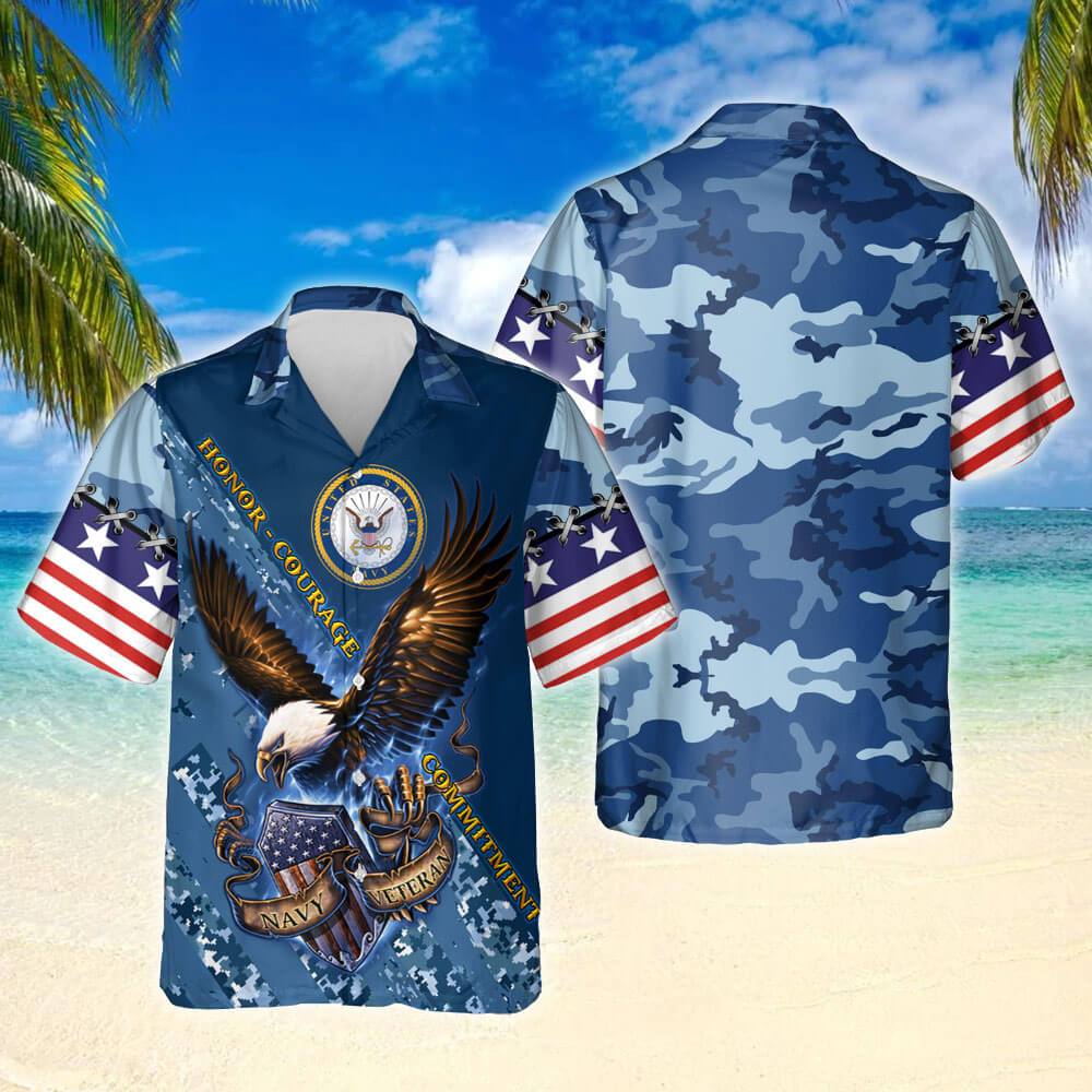 United States Navy Veteran Hawaiian Shirt