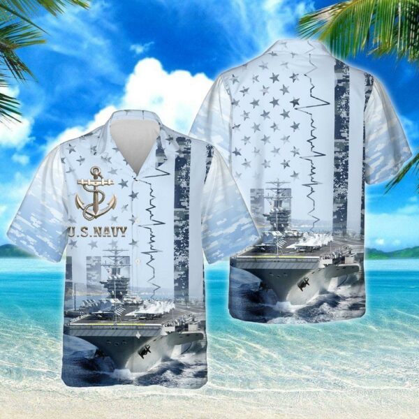 Us Navy Aircraft Carrier Hawaiian Shirt