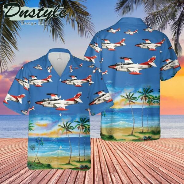 Us Navy North American T2C Buckeye Hawaiian Shirt