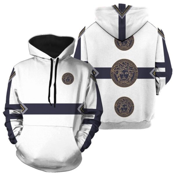 Gianni Versace White Type 1090 Hoodie Outfit Fashion Brand Luxury