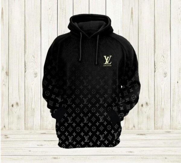 Louis Vuitton Black Lv Type 921 Hoodie Fashion Brand Luxury Outfit