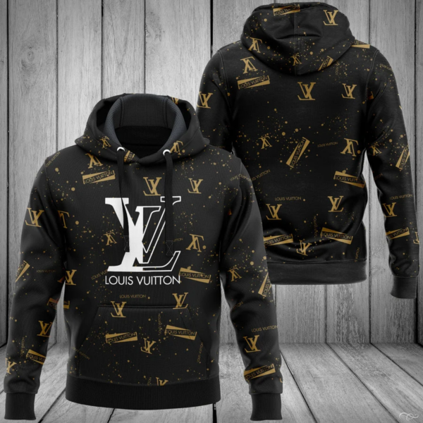 Louis Vuitton Black Lv Type 919 Luxury Hoodie Outfit Fashion Brand