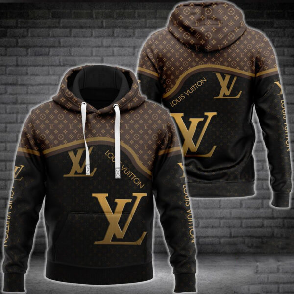 Louis Vuitton Brown Lv Type 893 Hoodie Outfit Luxury Fashion Brand