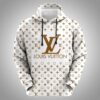 Louis Vuitton Brown White Lv Type 884 Hoodie Fashion Brand Outfit Luxury