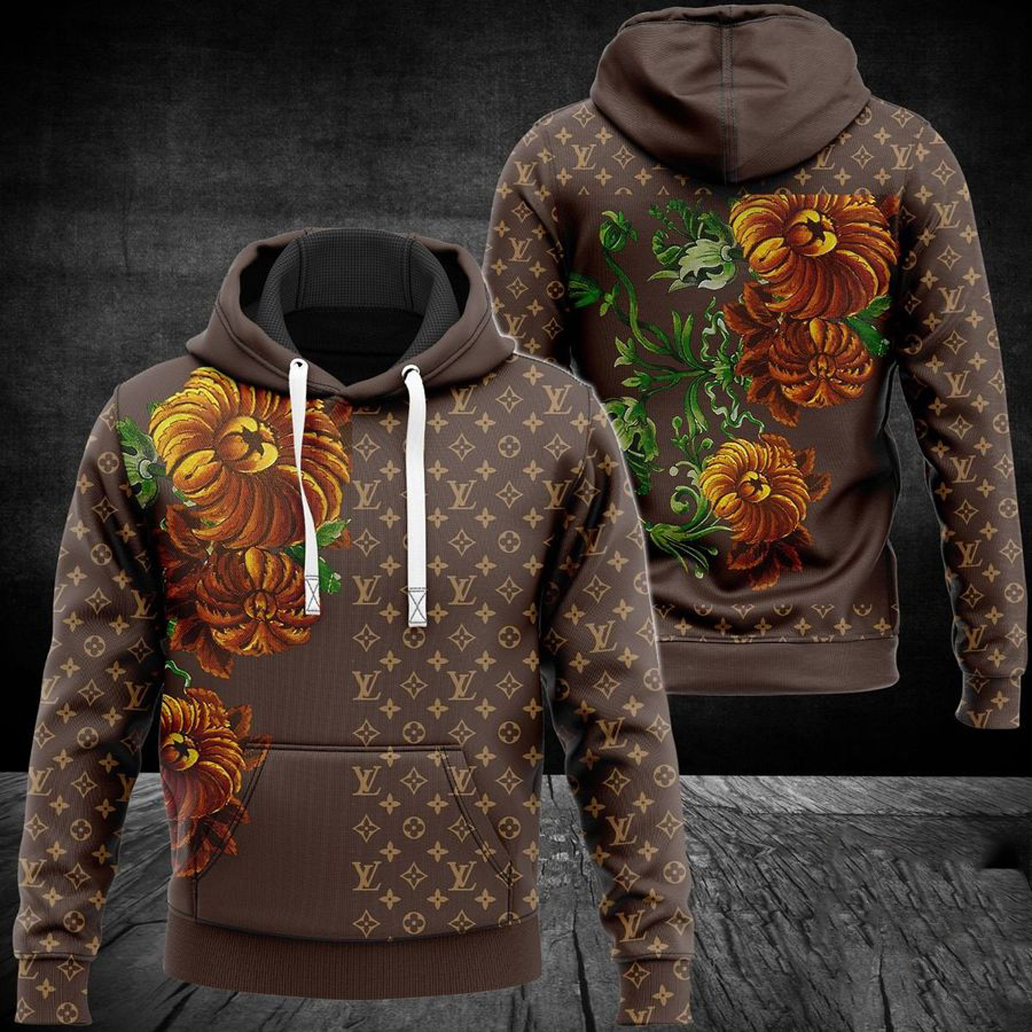 Louis Vuitton Flower Lv Type 879 Hoodie Fashion Brand Luxury Outfit