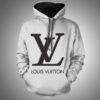 Louis Vuitton White Lv Type 836 Luxury Hoodie Outfit Fashion Brand