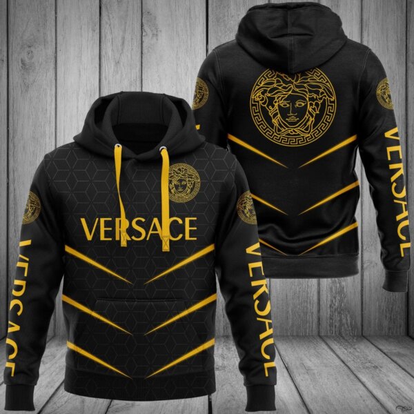 Gianni Versace Black Type 800 Luxury Hoodie Outfit Fashion Brand