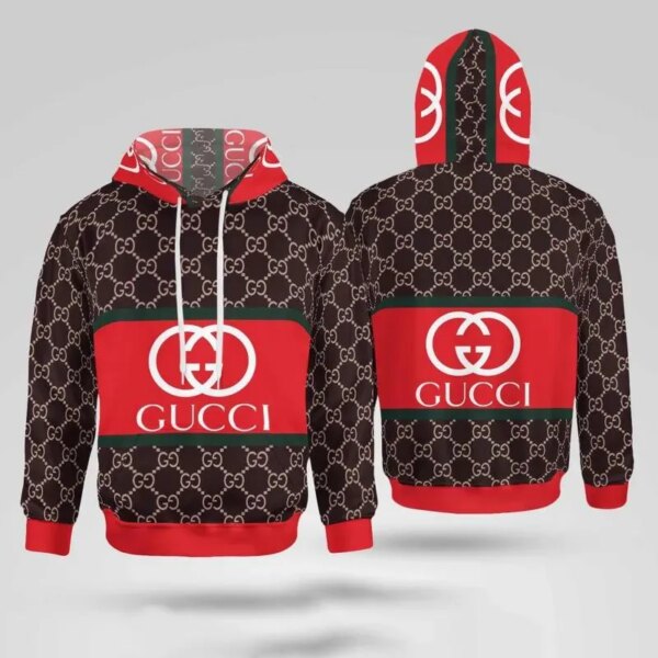 Gucci Red Brown Type 682 Hoodie Outfit Fashion Brand Luxury